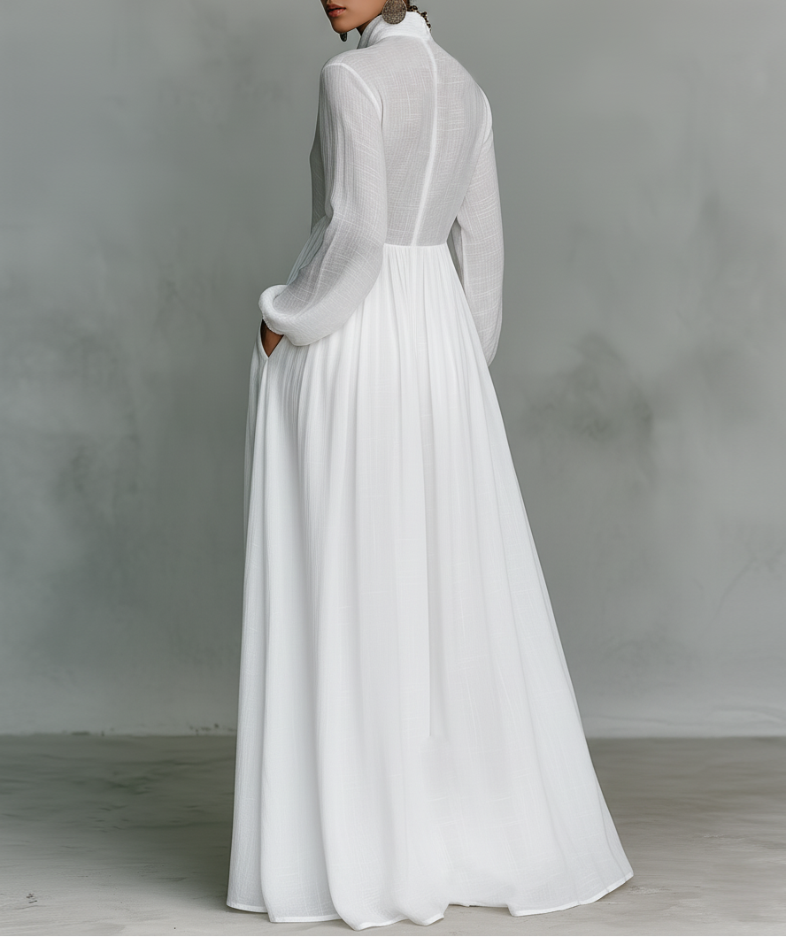 Selena™ | Flowing Button-Front Maxi Dress
