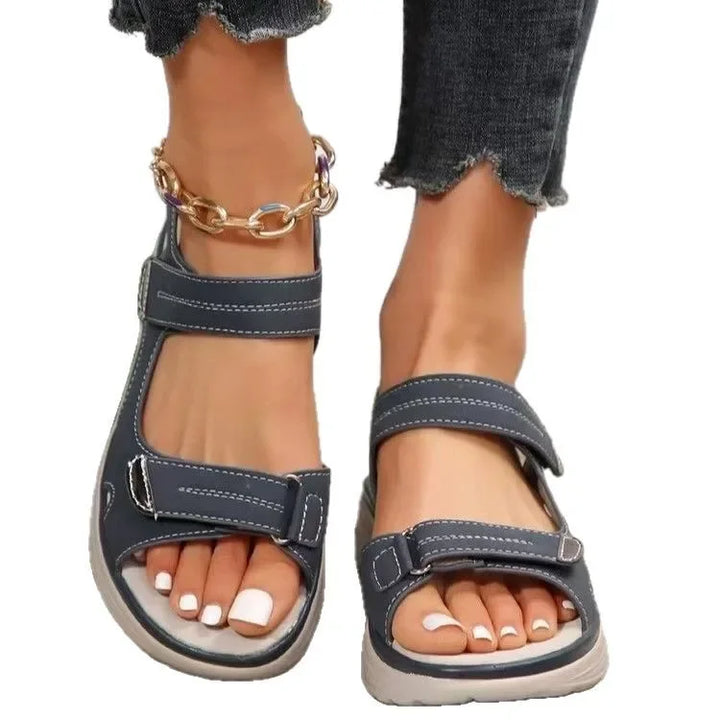 2026 new summer foreign trade women's shoes cross-border large size platform casual sandals with Velcro sandals women's shoes