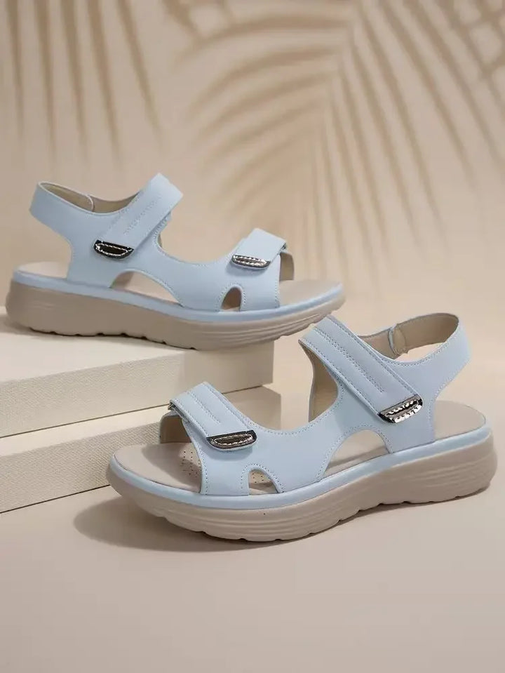 2026 new summer foreign trade women's shoes cross-border large size platform casual sandals with Velcro sandals women's shoes