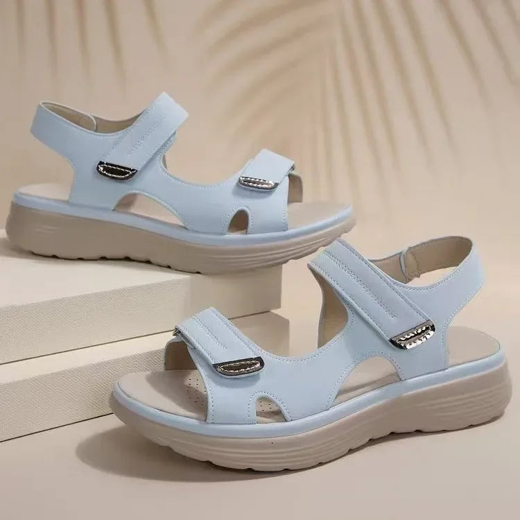 2026 new summer foreign trade women's shoes cross-border large size platform casual sandals with Velcro sandals women's shoes