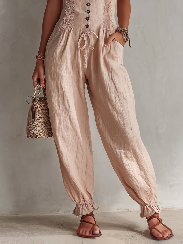 Lila Lace-Trimmed Jumpsuit