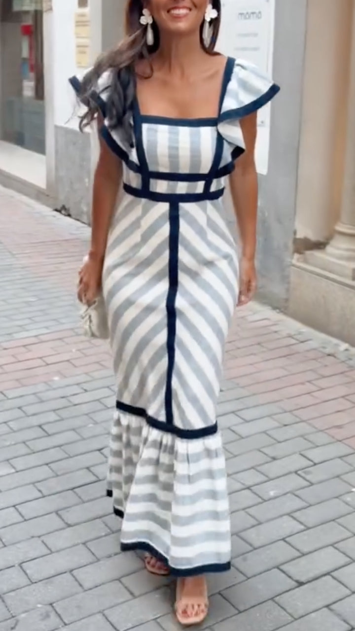Dianne™ | Retro Striped Maxi Dress